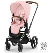 Коляска Cybex ePriam Peach Pink шасі Chrome Brown 4.0