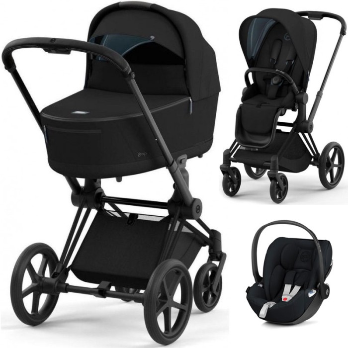 Cybex Priam 3 in 1 Sepia Black chassis Matt Black 4.0 car seat Cloud plus