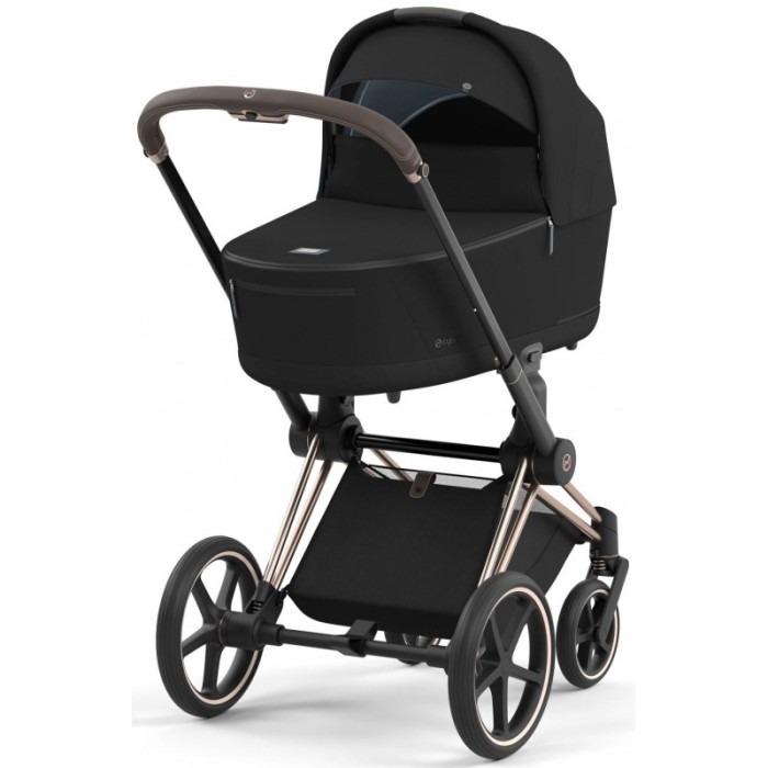 Cybex Priam 3 in 1 Sepia Black chassis Rosegold 4.0 car seat Cloud plus