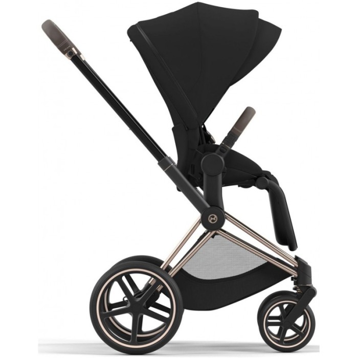 Cybex Priam 3 in 1 Sepia Black chassis Rosegold 4.0 car seat Cloud plus