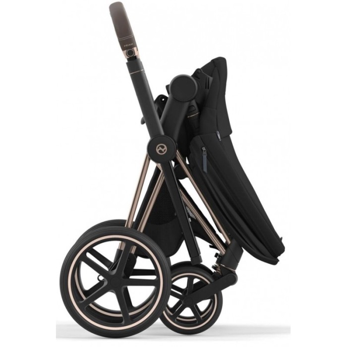 Cybex Priam 3 in 1 Sepia Black chassis Rosegold 4.0 car seat Cloud plus