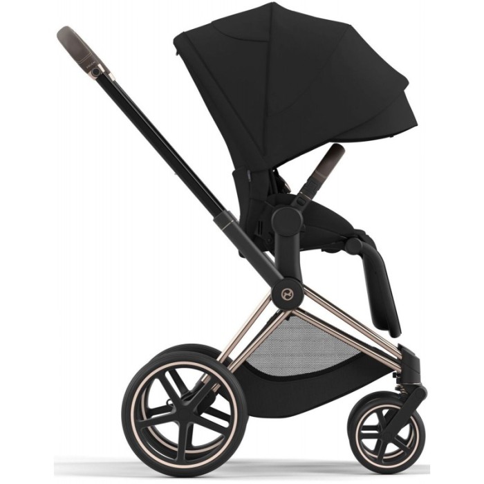 Cybex Priam 3 in 1 Sepia Black chassis Rosegold 4.0 car seat Cloud plus