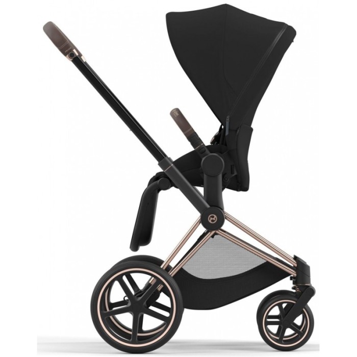 Cybex Priam 3 in 1 Sepia Black chassis Rosegold 4.0 car seat Cloud plus