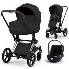Cybex Priam 3 in 1 Sepia Black Style Collection chassis Chrome 5.0 car seat Cloud T plus