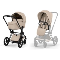 Cybex Priam 5.0 stroller 2 in 1 Cozy Beige chassis Matt Black