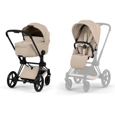 Cybex Priam 5.0 stroller 2 in 1 Cozy Beige chassis Matt Black