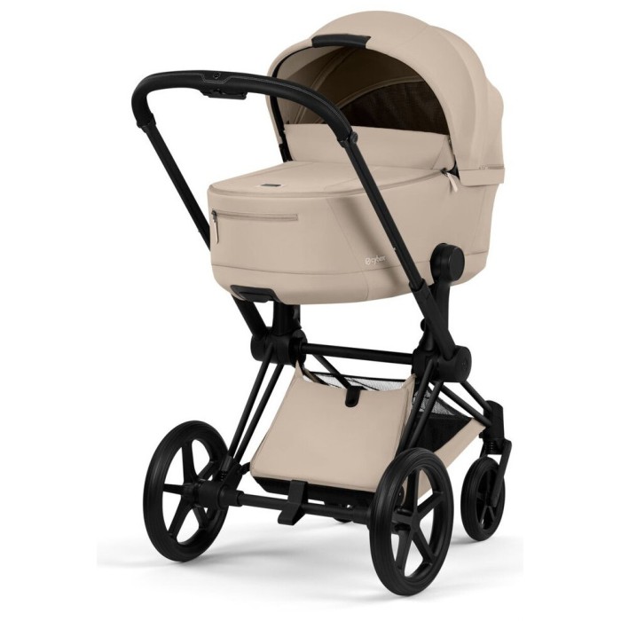 Cybex Priam 3 in 1 Cozy Beige Comfort Collection matte black 5.0 chassis Cloud T Plus car seat