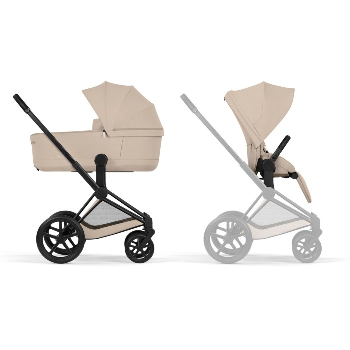 Cybex Priam 5.0 stroller 2 in 1 Cozy Beige chassis Matt Black