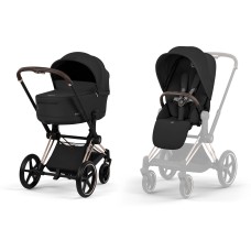 Cybex Priam 5.0 stroller 2 in 1 Sepia Black chassis Rosegold