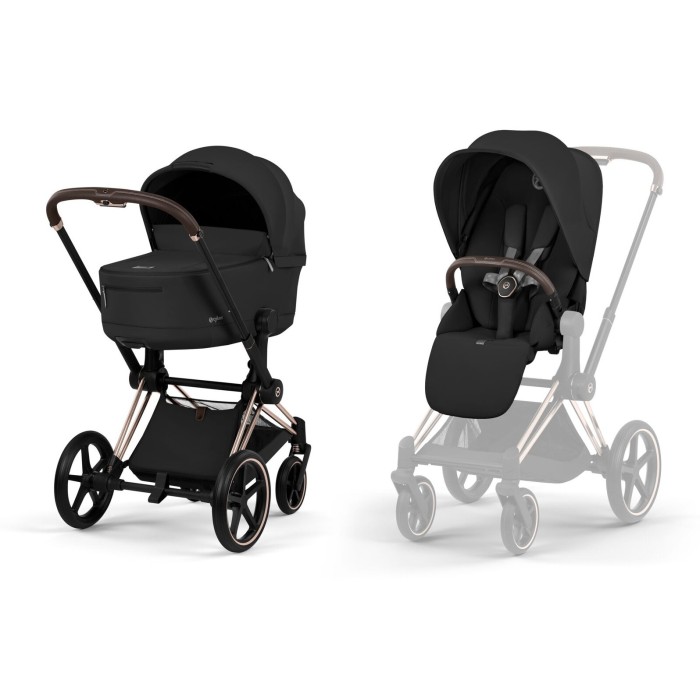 Cybex Priam 5.0 коляска 2 в 1 Sepia Black шасі Rosegold