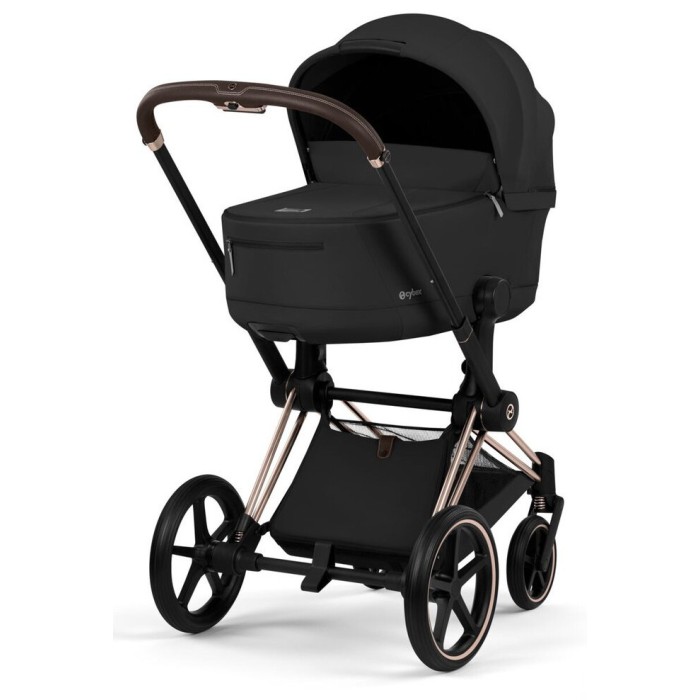 Cybex Priam 3 in 1 Sepia Black Comfort Collection Rosegold 5.0 chassis Cloud T Plus car seat