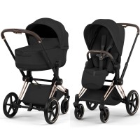 Cybex Priam Style Collection 5.0 Sepia Black chassis Rosegold stroller 2 in 1