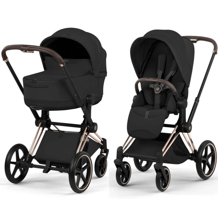 Cybex Priam Style Collection 5.0 Sepia Black chassis Rosegold stroller 2 in 1