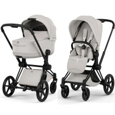 Cybex Priam Style Collection 5.0 stroller 2 in 1 City Grey chassis Matt Black