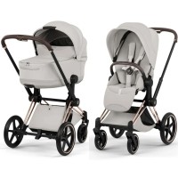 Cybex Priam Style Collection 5.0 stroller 2 in 1 City Grey chassis Rosegold