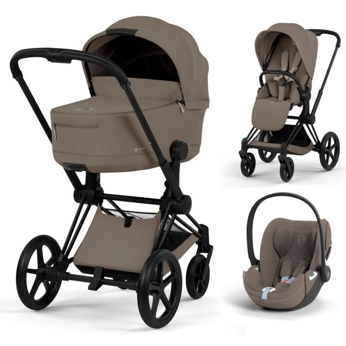 Cybex Priam 5.0 коляска 3 в 1 Coconut Brown шасі Matt Black автокрісло Cloud T plus