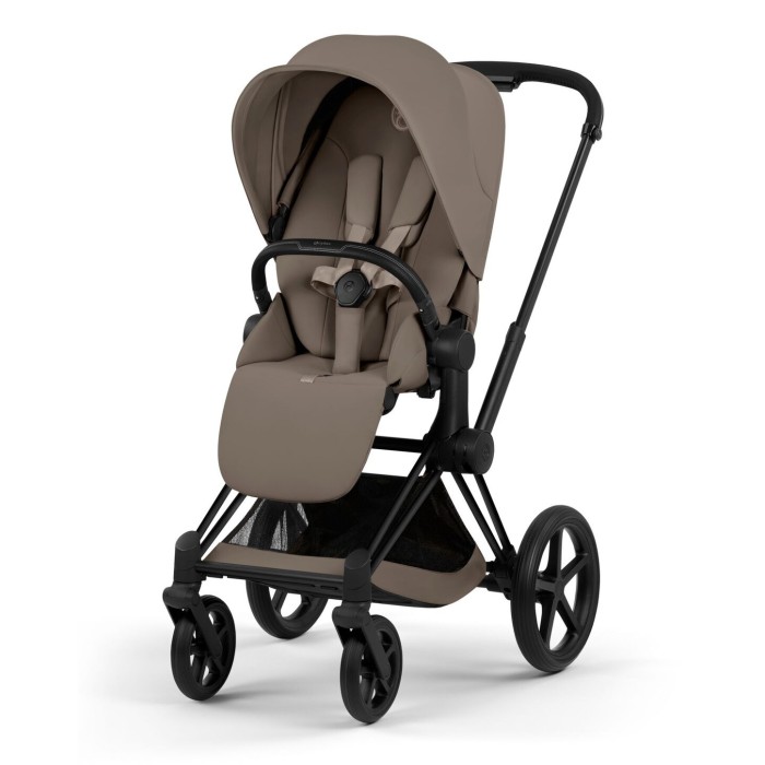 Cybex Priam 5.0 stroller 2 in 1 Coconut Brown chassis Matt Black