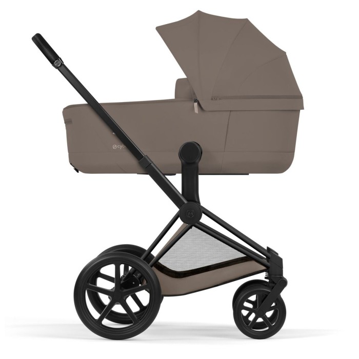 Cybex Priam 5.0 stroller 2 in 1 Coconut Brown chassis Matt Black