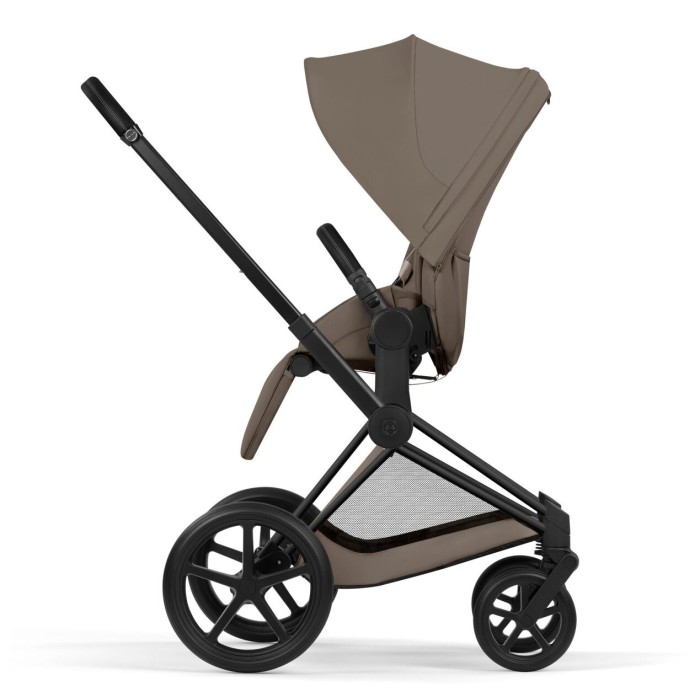Cybex Priam 5.0 stroller 2 in 1 Coconut Brown chassis Matt Black
