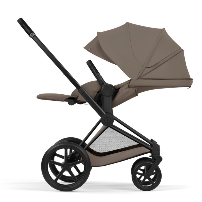 Cybex Priam 5.0 stroller 2 in 1 Coconut Brown chassis Matt Black