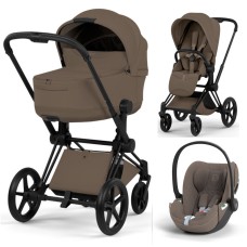 Cybex Priam 3 in 1 Coconut Brown Style Collection chassis Matt Balck 5.0 car seat Cloud T plus
