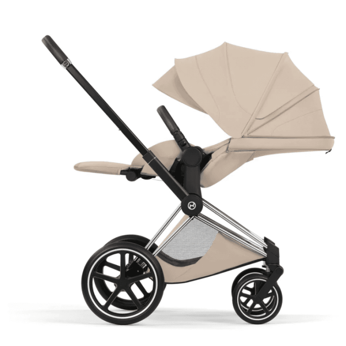 Cybex Priam 3 in 1 Cozy Beige Style Collection chassis Chrome 5.0 car seat Cloud T plus