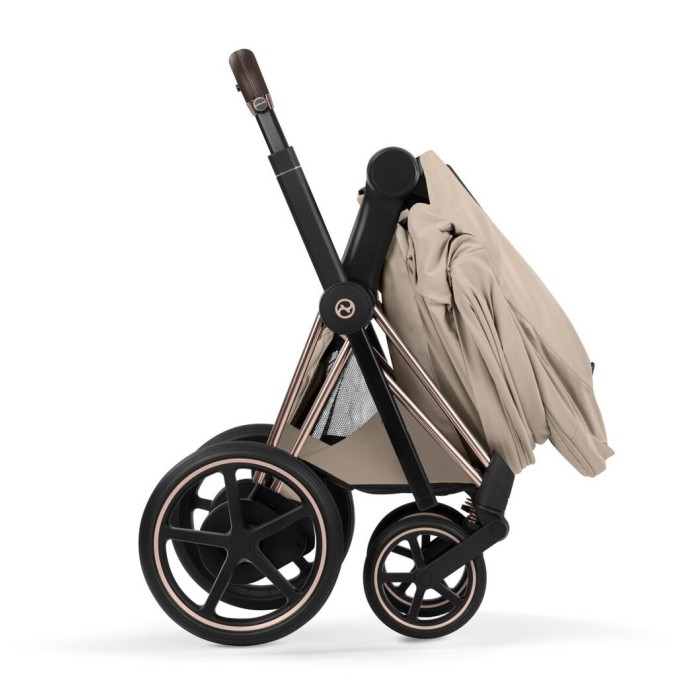 Cybex Priam 3 in 1 Cozy Beige Style Collection chassis Chrome 5.0 car seat Cloud T plus