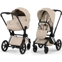Cybex Priam Style Collection 5.0 stroller 2 in 1 Cozy Beige chassis Matt Black