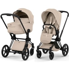 Cybex Priam Style Collection 5.0 stroller 2 in 1 Cozy Beige chassis Matt Black