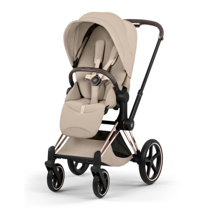 Cybex Priam 3 in 1 Cozy Beige Style Collection chassis Rosegold 5.0 car seat Cloud T plus