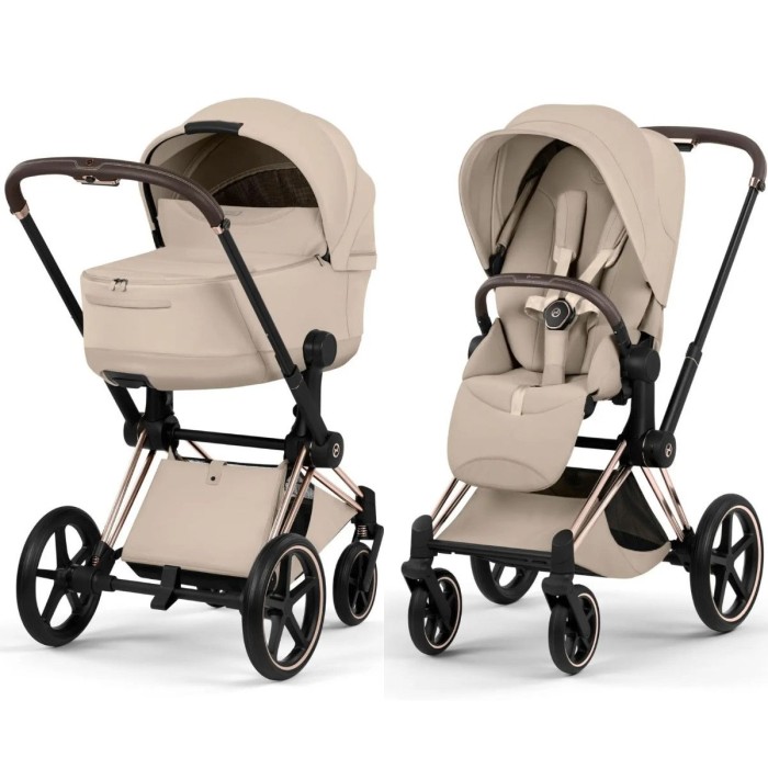 Cybex Priam Style Collection 5.0 коляска 2 в 1 Cozy Beige шасі Rosegold