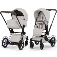 Cybex ePriam Style Collection City Grey chassis Chrome 5.0 stroller 2 in 1