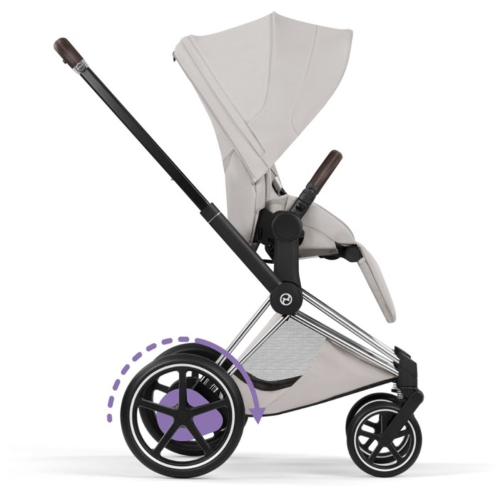 Cybex ePriam Style Collection City Grey chassis Chrome 5.0 stroller 2 in 1