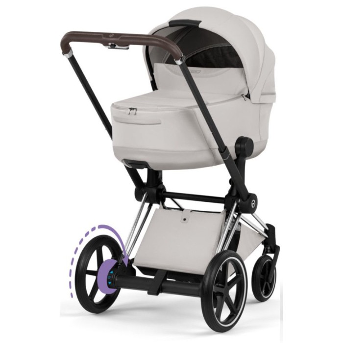 Cybex ePriam Style Collection City Grey chassis Chrome 5.0 stroller 2 in 1