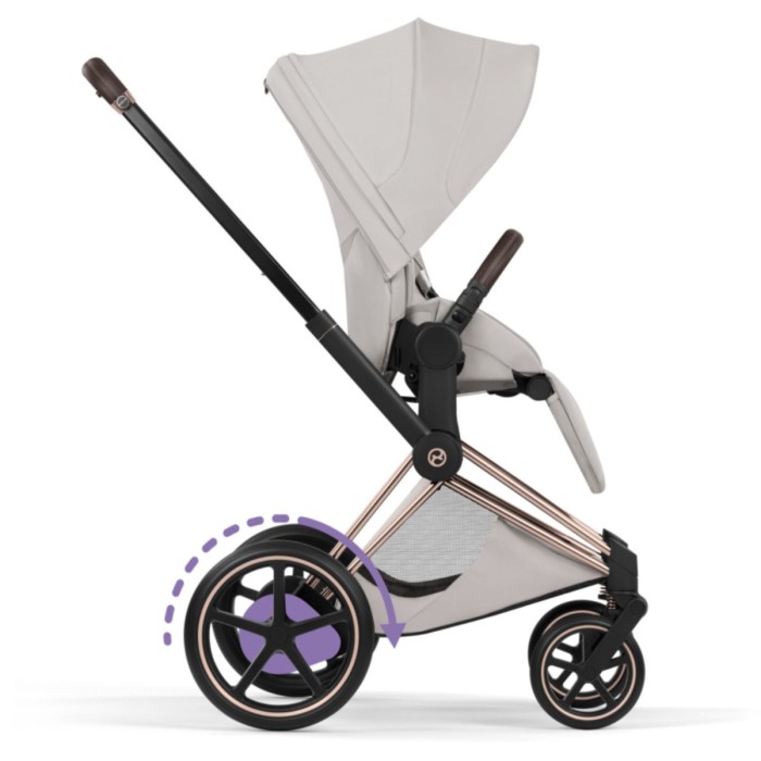 Cybex ePriam Style Collection City Grey chassis Rosegold 5.0 stroller 2 in 1