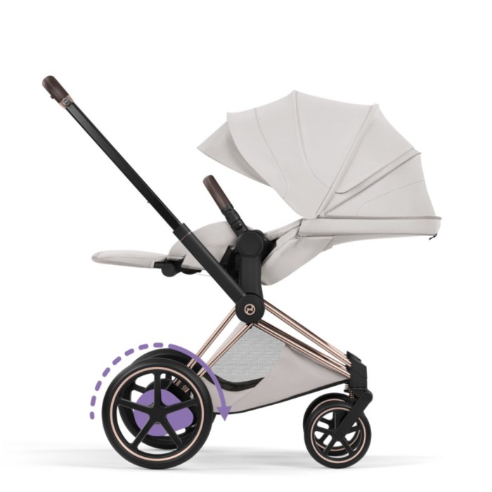 Cybex ePriam Style Collection City Grey chassis Rosegold 5.0 stroller 2 in 1