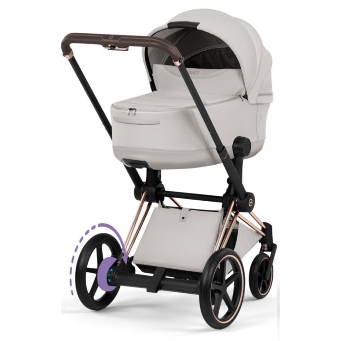 Cybex ePriam Style Collection City Grey chassis Rosegold 5.0 stroller 2 in 1