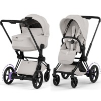 Cybex ePriam Style Collection City Grey chassis Matt Balck 5.0 stroller 2 in 1