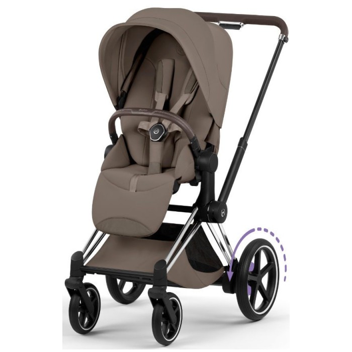 Коляска Cybex ePriam Style Collection Coconut Brown шасі Chrome 5.0