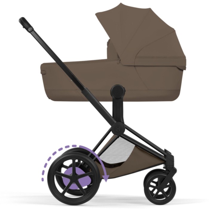 Cybex ePriam Style Collection Coconut Brown chassis Matt Balck 5.0 stroller 2 in 1