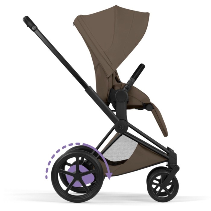 Cybex ePriam Style Collection Coconut Brown chassis Matt Balck 5.0 stroller 2 in 1