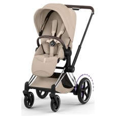 Коляска Cybex ePriam Style Collection Cozy Beige шасі Chrome 5.0