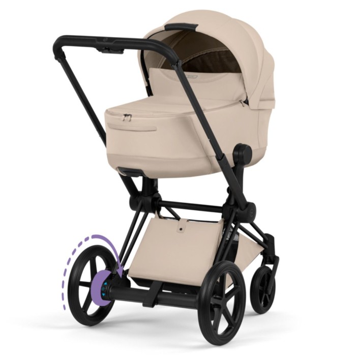Cybex ePriam Style Collection Cozy Beige chassis Matt Balck 5.0 stroller 2 in 1