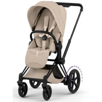 Stroller Cybex ePriam Style Collection Cozy Beige chassis Matt Black 5.0