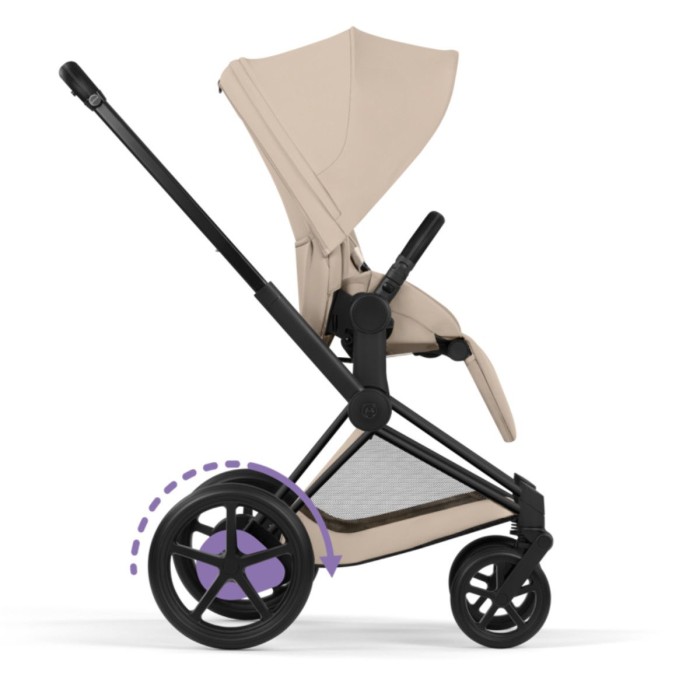 Cybex ePriam Style Collection Cozy Beige chassis Matt Balck 5.0 stroller 2 in 1