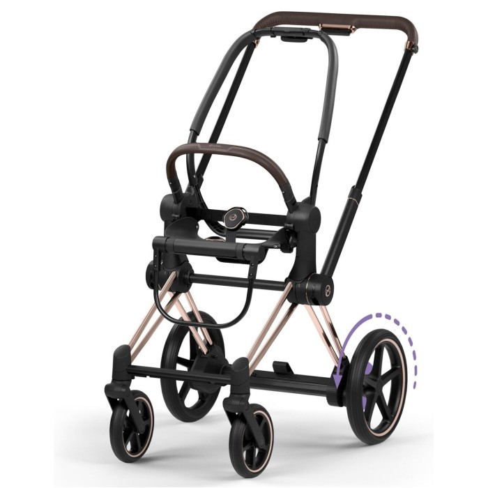 Stroller Cybex ePriam Style Collection Off White chassis Chrome 5.0