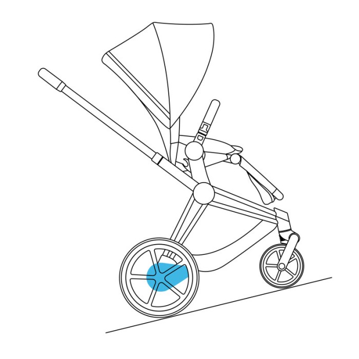 Stroller Cybex ePriam by Alec Voelkel Rockstar chassis Chrome Brown 4.0