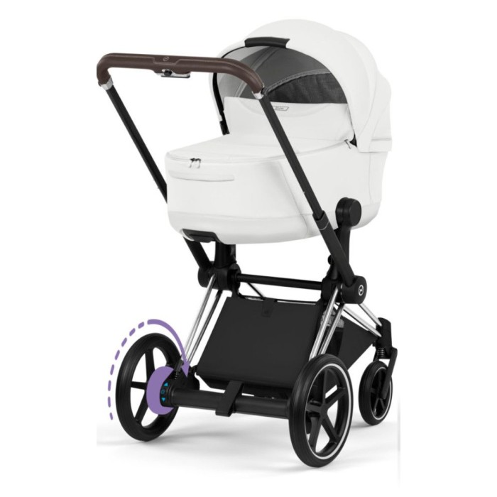 Cybex ePriam Style Collection Off White chassis Chrome 5.0 stroller 2 in 1