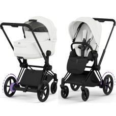 Cybex ePriam Style Collection Off White chassis Matt Balck 5.0 stroller 2 in 1