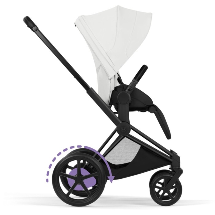 Cybex ePriam Style Collection Off White chassis Matt Balck 5.0 stroller 2 in 1